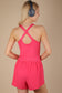 Mila Cutout Active Romper | Pink