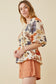 Miranda Floral Smocked Top | Rust
