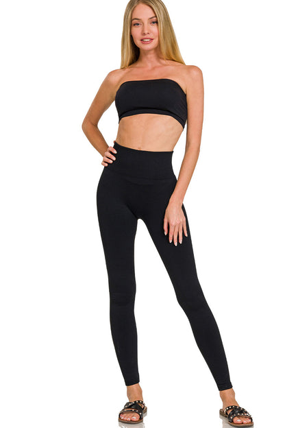 Tori Fleece Leggings | Black