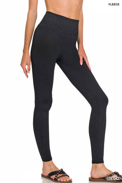 Tori Fleece Leggings | Black
