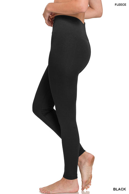 Tori Fleece Leggings | Black