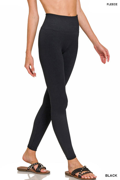Tori Fleece Leggings | Black