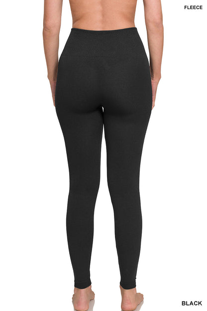 Tori Fleece Leggings | Black