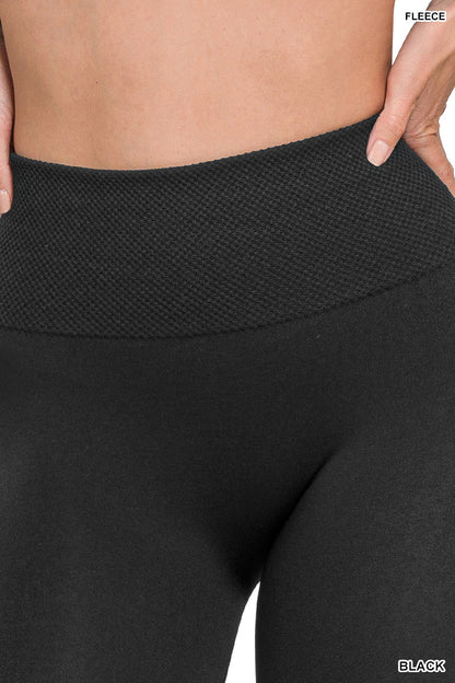 Tori Fleece Leggings | Black