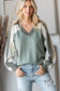 Ophelia Contrast Long Sleeve | Olive