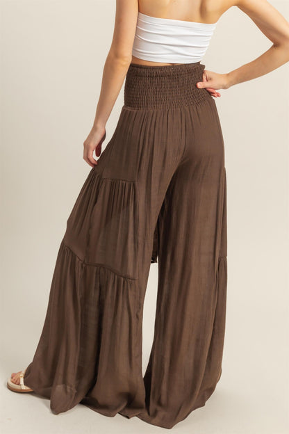 Paige Front Tie Palazzo Pants | Brown