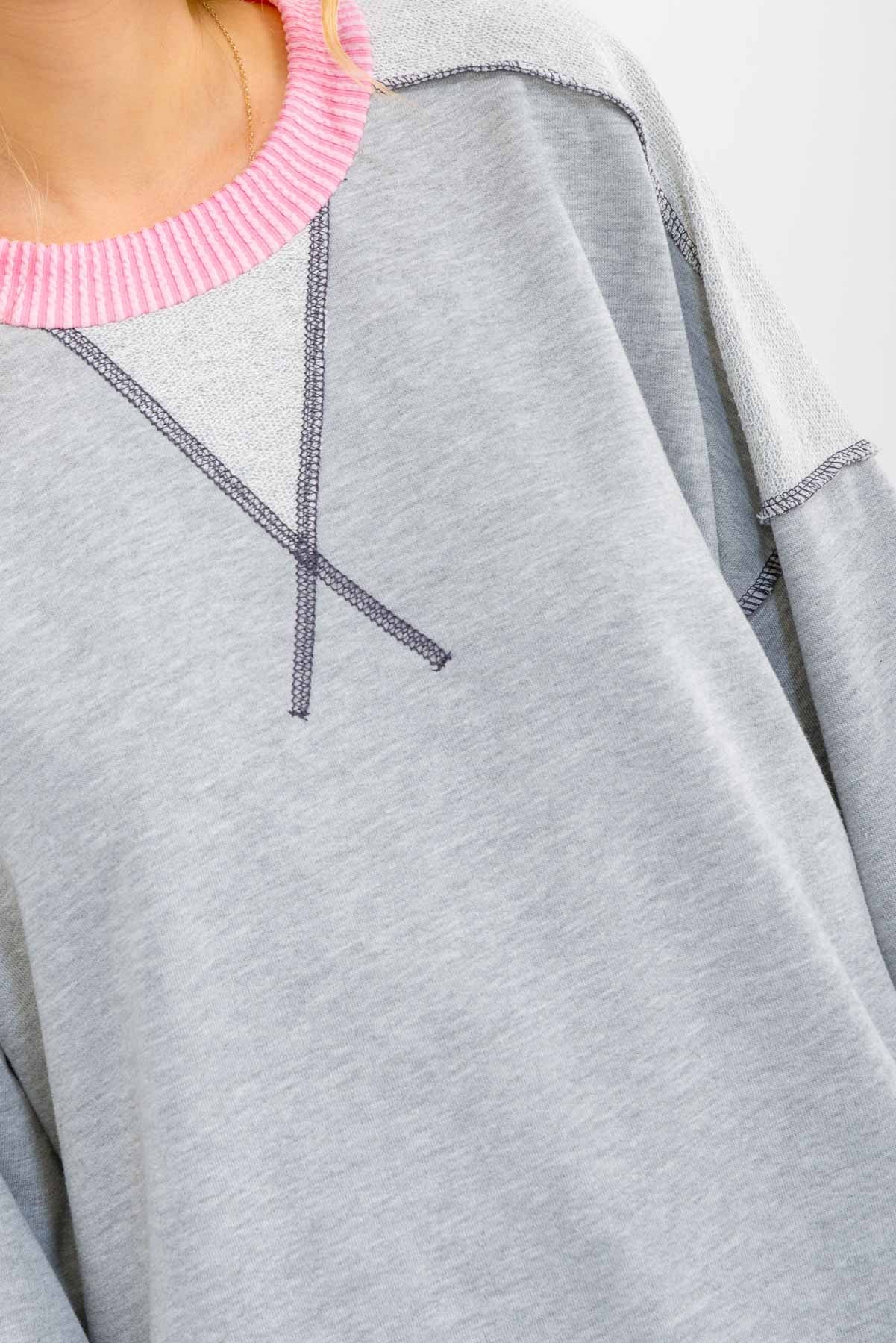 Quinn Pullover Sweatshirt | Grey