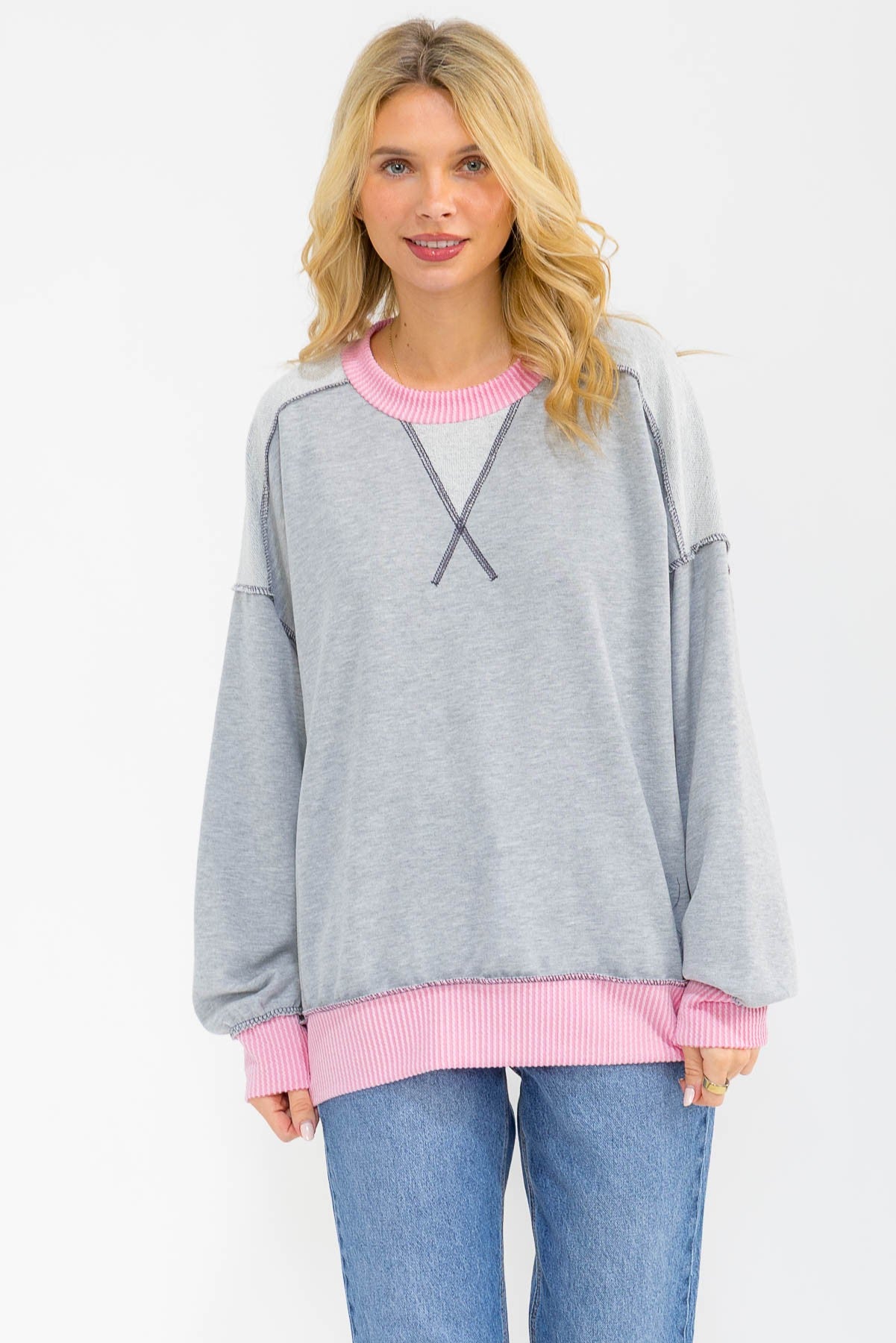 Quinn Pullover Sweatshirt | Grey