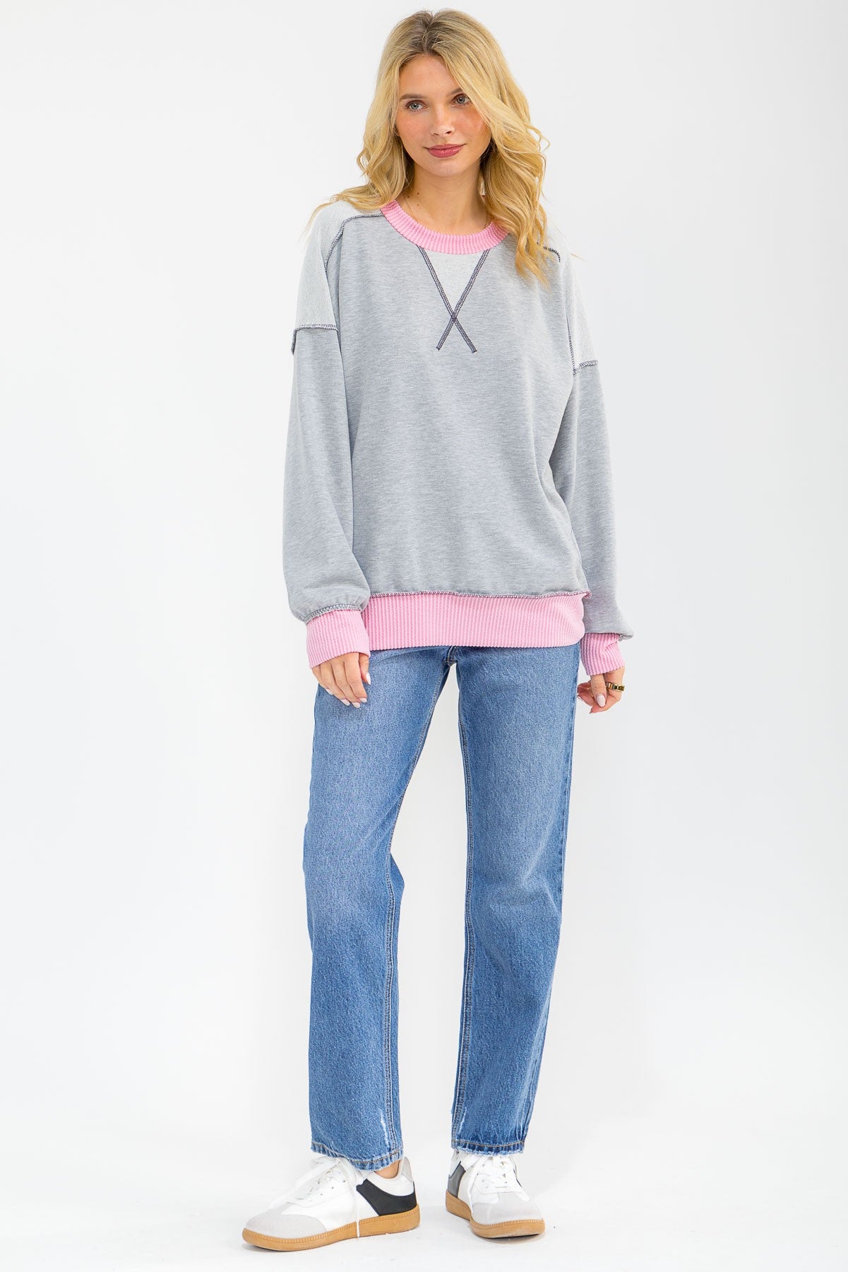 Quinn Pullover Sweatshirt | Grey