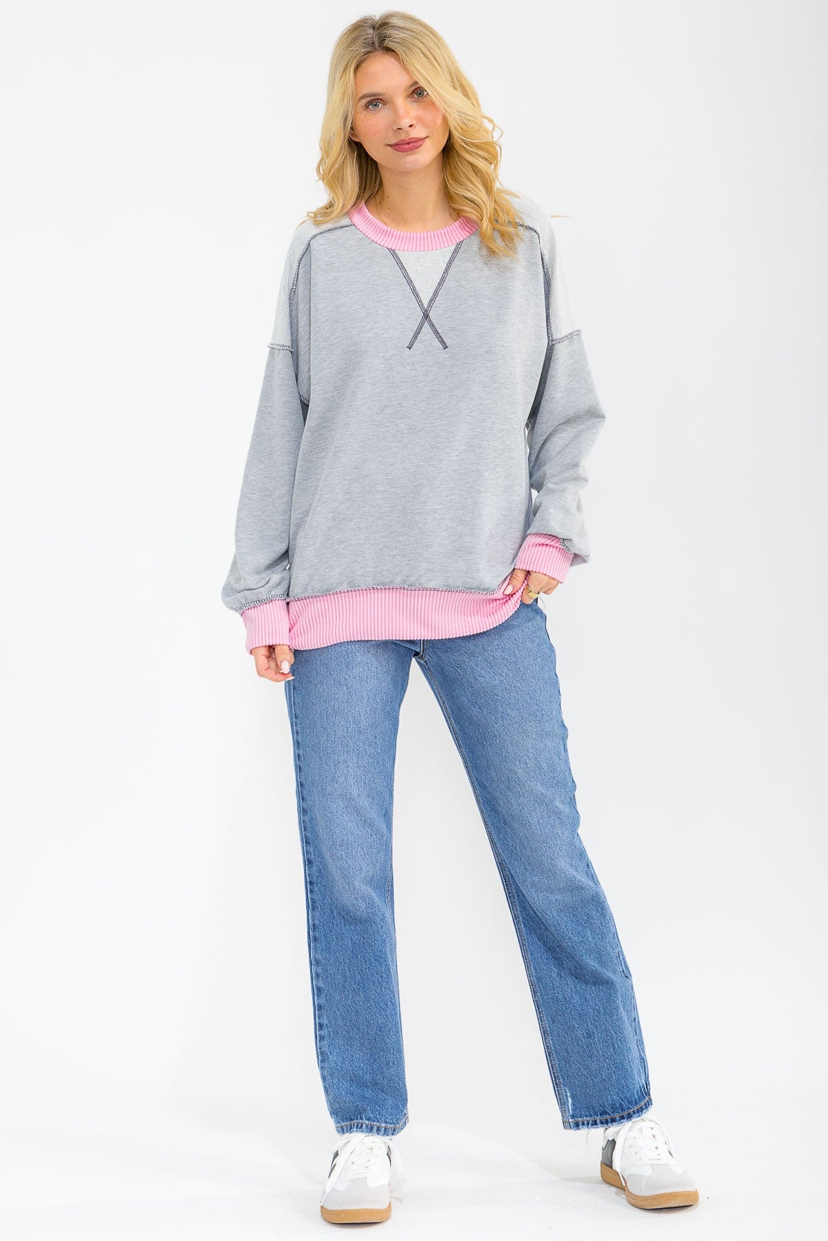 Quinn Pullover Sweatshirt | Grey
