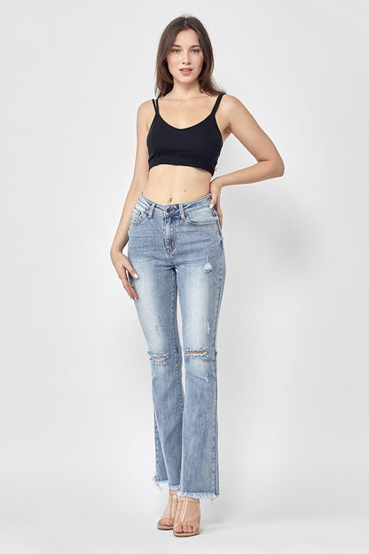 Cort Distressed Flare Jeans