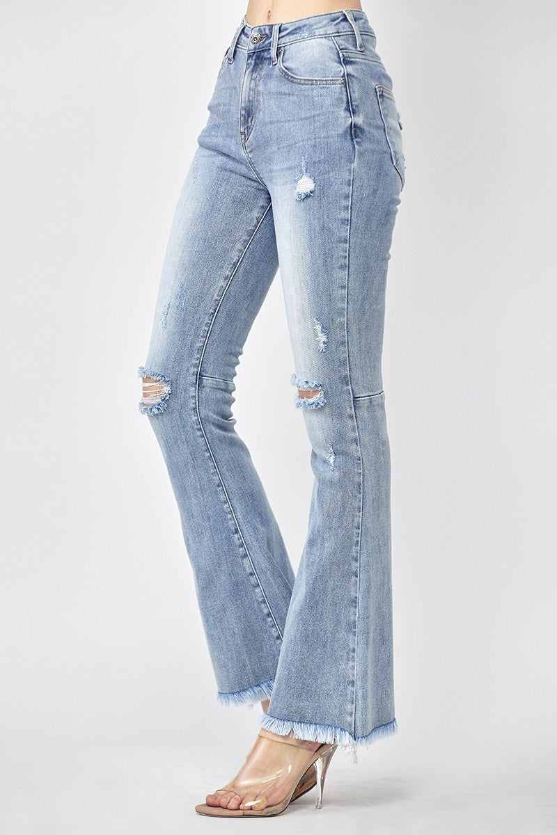 Cort Distressed Flare Jeans