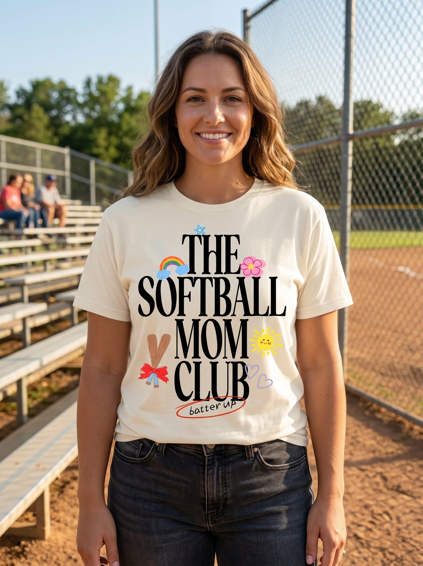 Softball Mom Club Graphic Tee | Natural