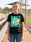 Neon Softball Graphic Tee | Black