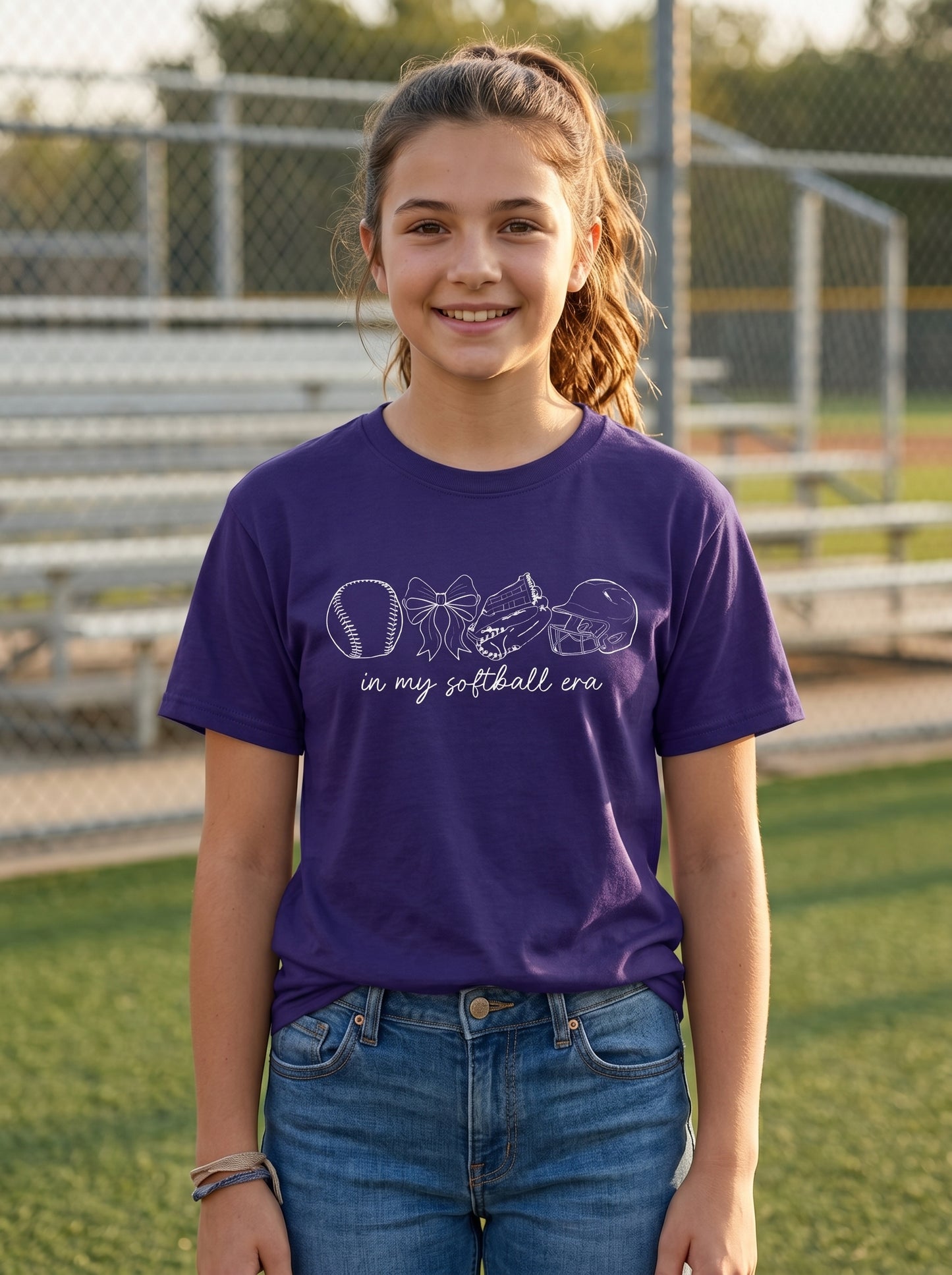 In My Softball Era Graphic Tee | Dk Purple