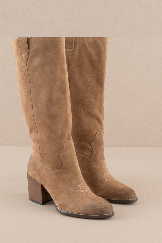 Roxanne Knee High Western Boot | Latte