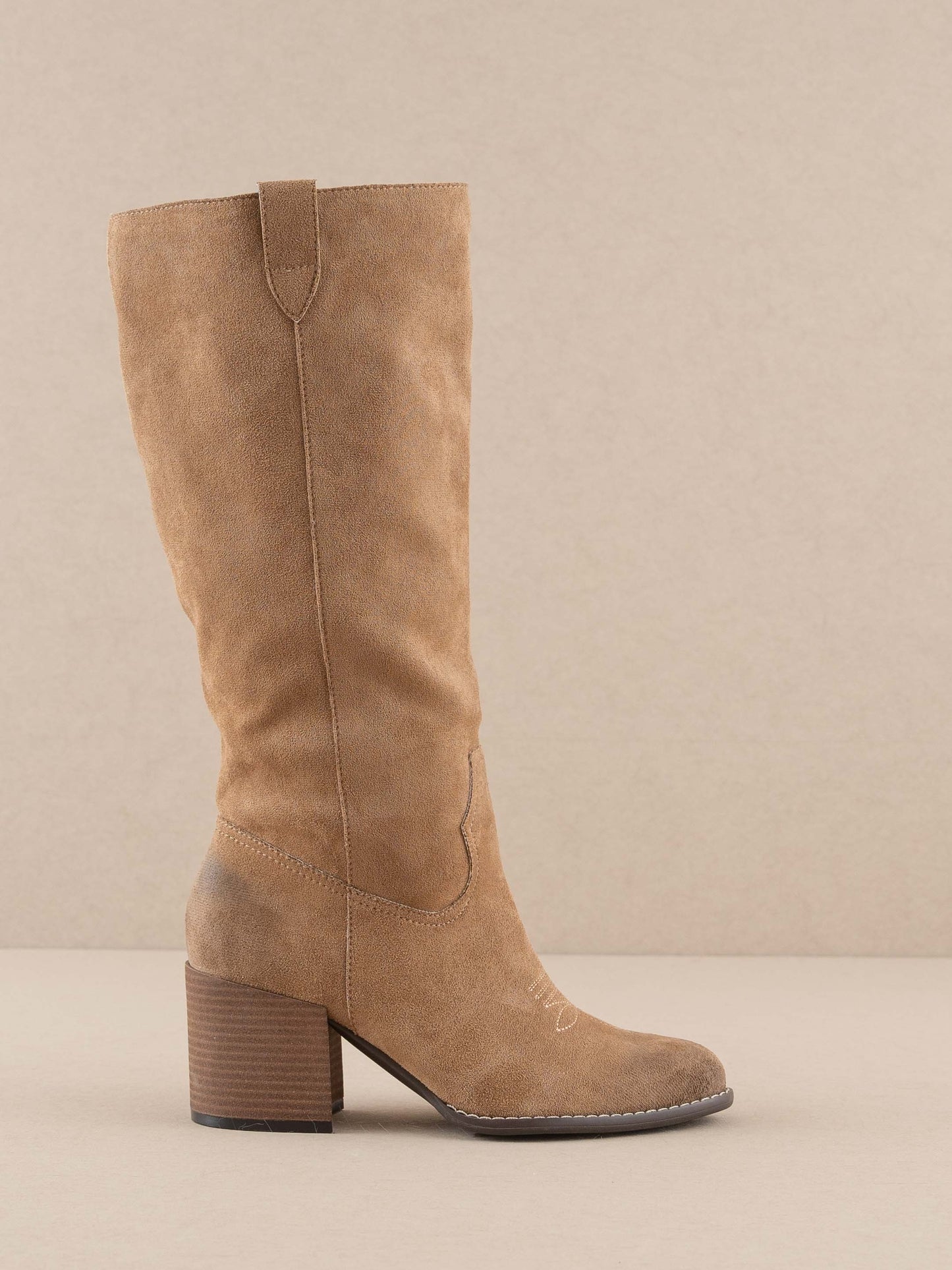 Roxanne Knee High Western Boot | Latte