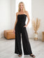Sasha Smocked Jumpsuit | Black