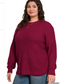 Emma Hi-Low Waffle Sweater | Cabernet
