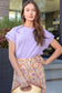 Shiloh Cuffed Sleeve Tee | Lavender