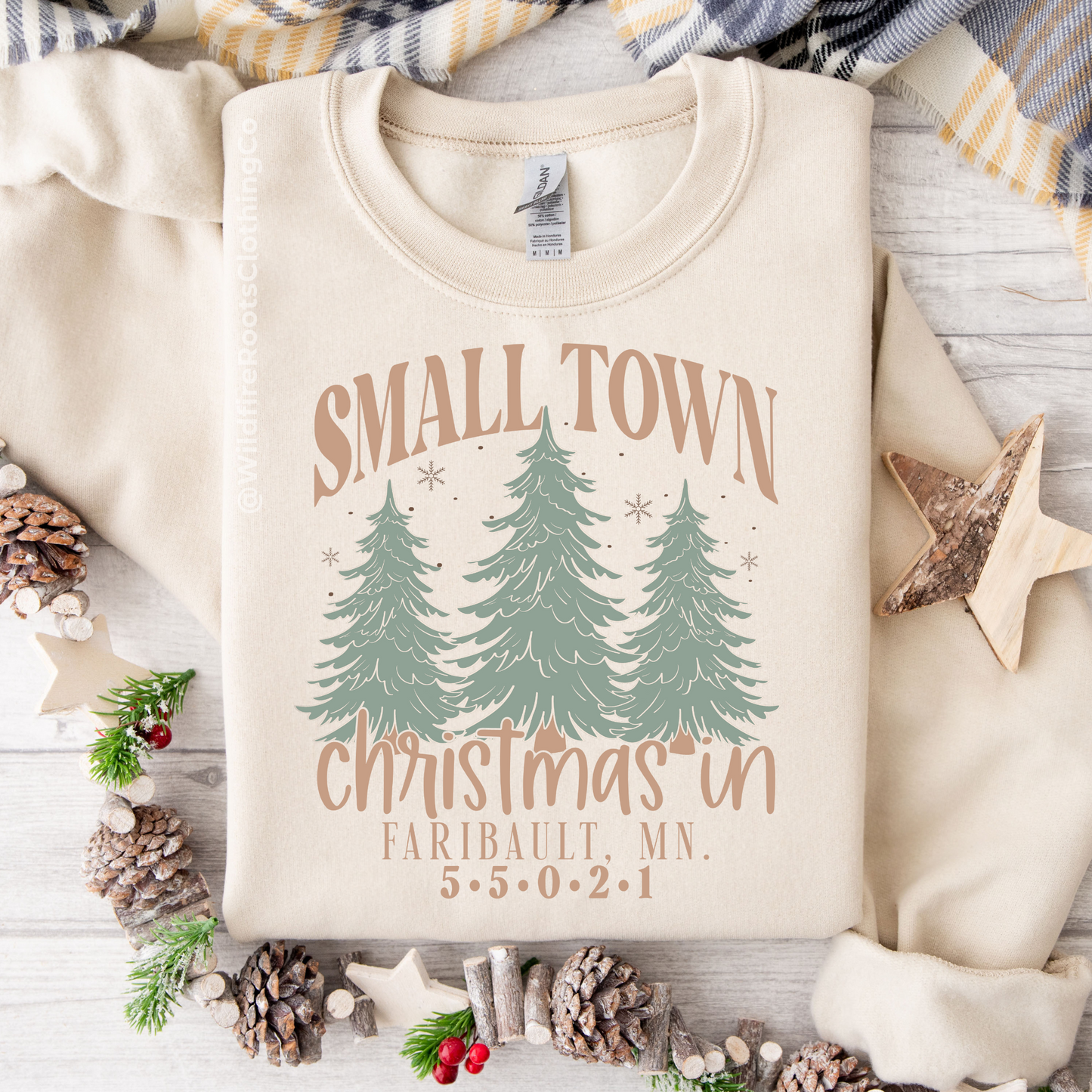 Small Town Christmas Sweatshirt | Sweet Cream