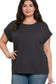 Sutton Rolled Sleeve Tee | Black