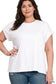 Sutton Rolled Sleeve Tee | White