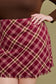 Teagan Plaid Mini Skirt | Burgundy