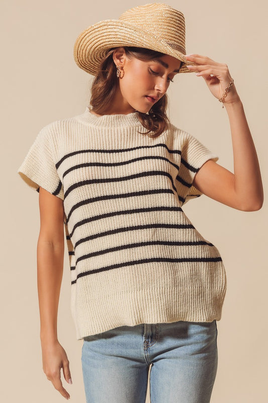 Veda Striped Sweater Vest | Ivory