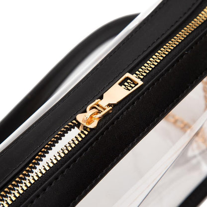 Victoria Clear Crossbody Bag | Black
