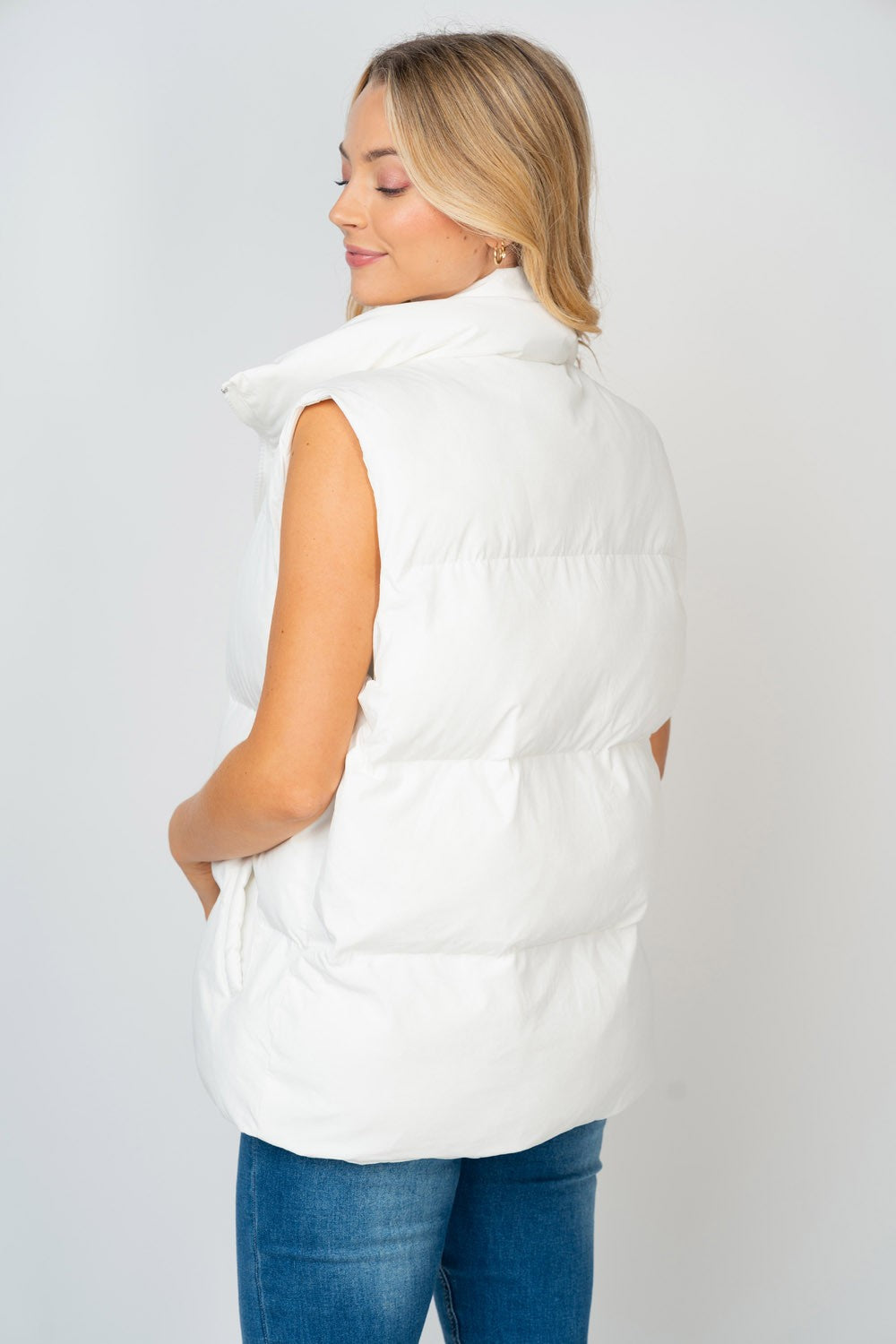 Whitlee Puffer Vest | White