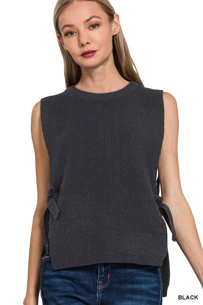 Xena Sweater Vest | Black