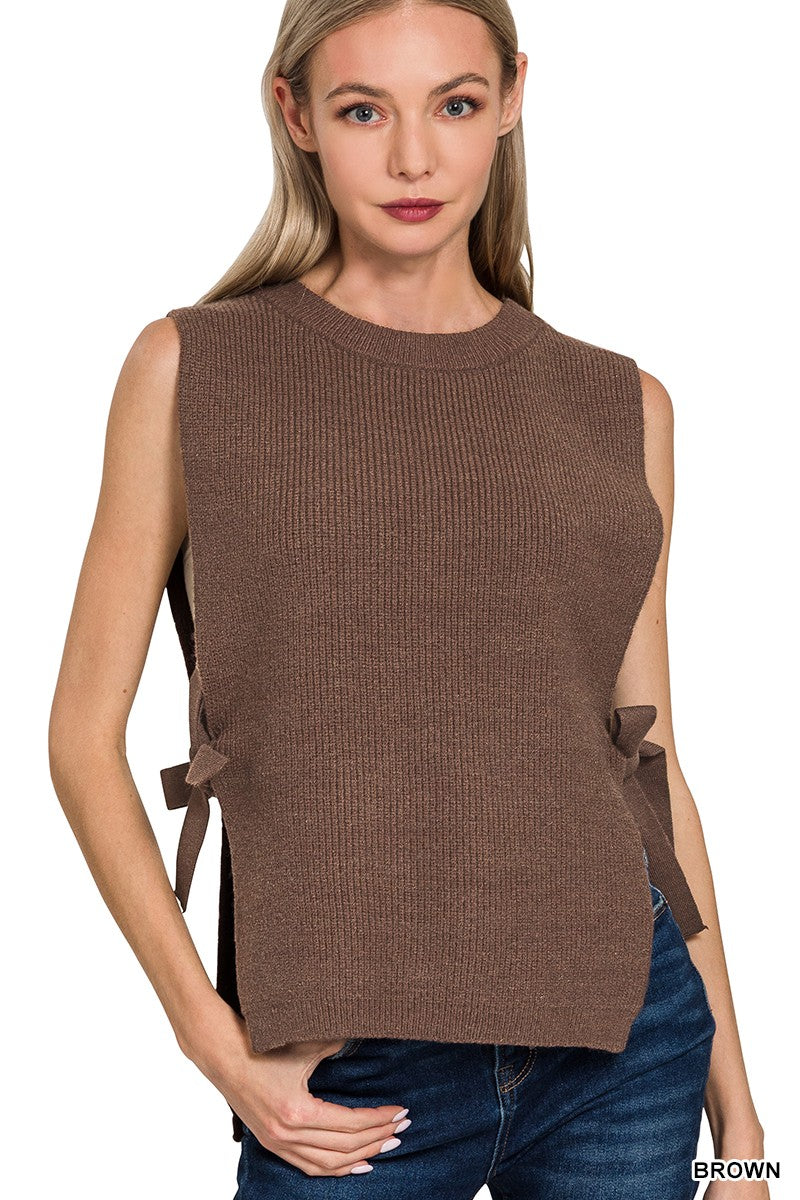 Xena Sweater Vest | Brown
