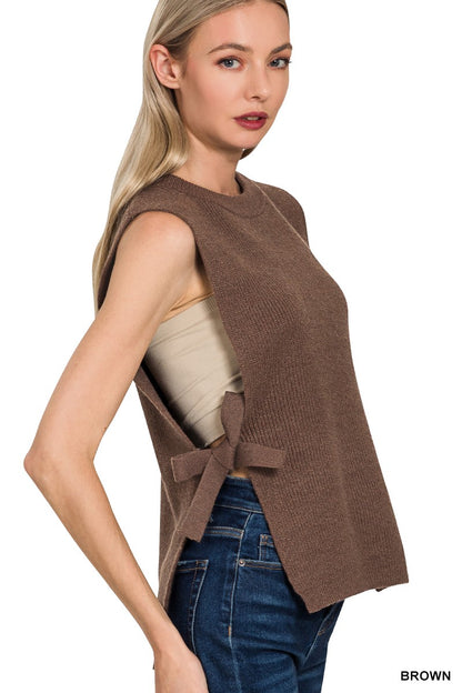 Xena Sweater Vest | Brown