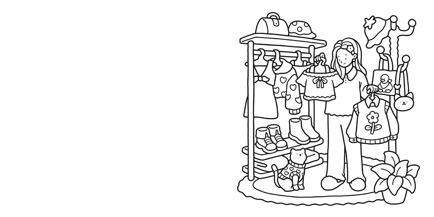 Girl Moments | Cute & Comfy Coloring Book