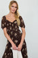 Mabel Floral Midi Dress | Brown