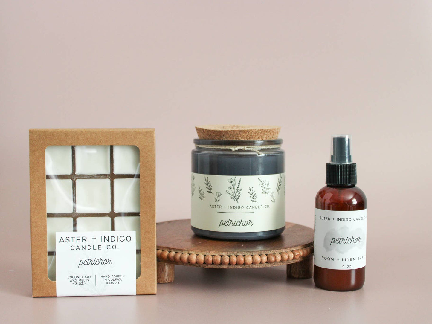 Aster + Indigo Candle Co. | Petrichor