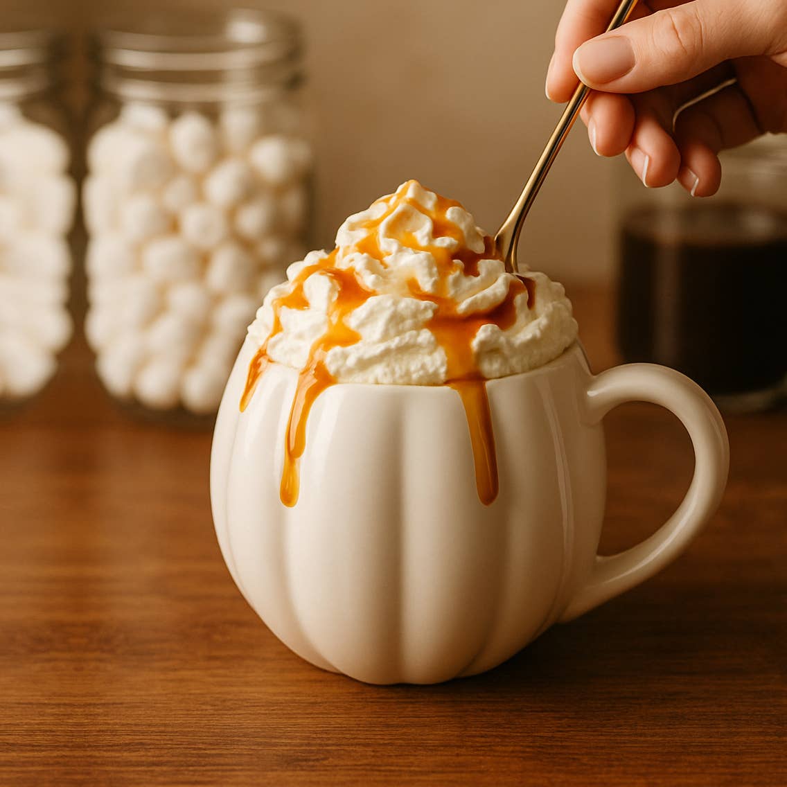 Pumpkin Coffee Mug 17oz | White