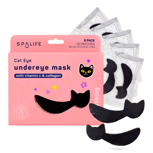 Cat Shaped Smoothing Eye Patches l Spa Skincare Gift | 6 Pk