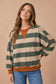 Celia Stripe Pullover | Olive + Rust
