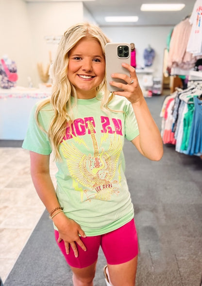 US Tour Graphic Tee | Neon