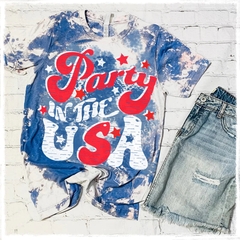 Bleached Party In The USA Tee