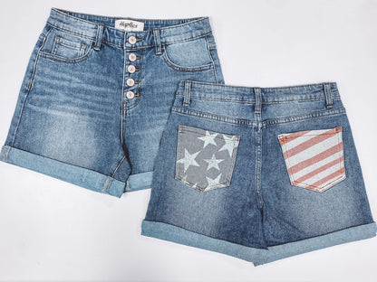 Lady Liberty Denim Shorts