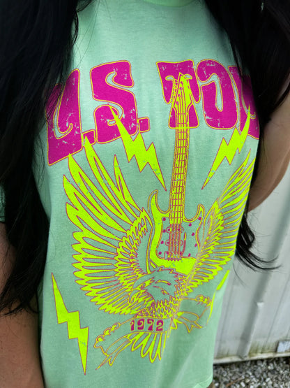 US Tour Graphic Tee | Neon