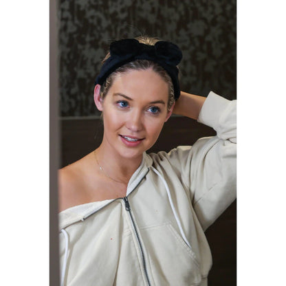Soft Yoga Fleece Makeup Headband | Black
