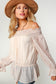 Briella Chiffon Off The Shoulder Top | Taupe