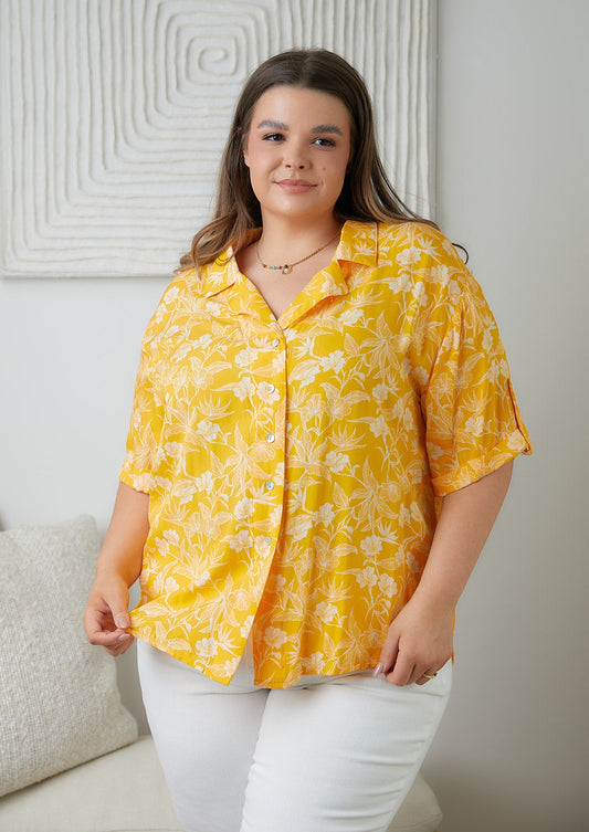 Clementine Floral Button Up Blouse