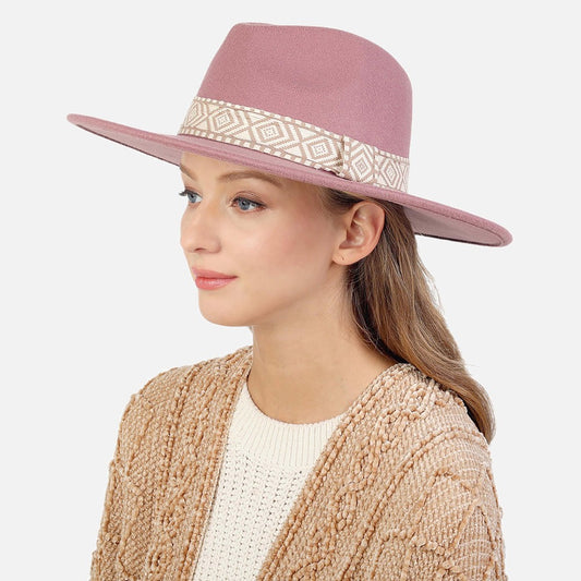 Loretta Wide Brim Hat | Pink