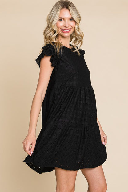 Wren Babydoll Mini Dress | Black