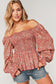 Bristol Floral Babydoll Blouse | Mauve